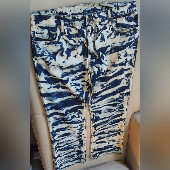 ROBIN'S JEAN LNG FLP MEN'S ACID DYE STUDDED POCKETS BOOT LEG JEANS SIZE 42 X 30 - Picture 11 of 12